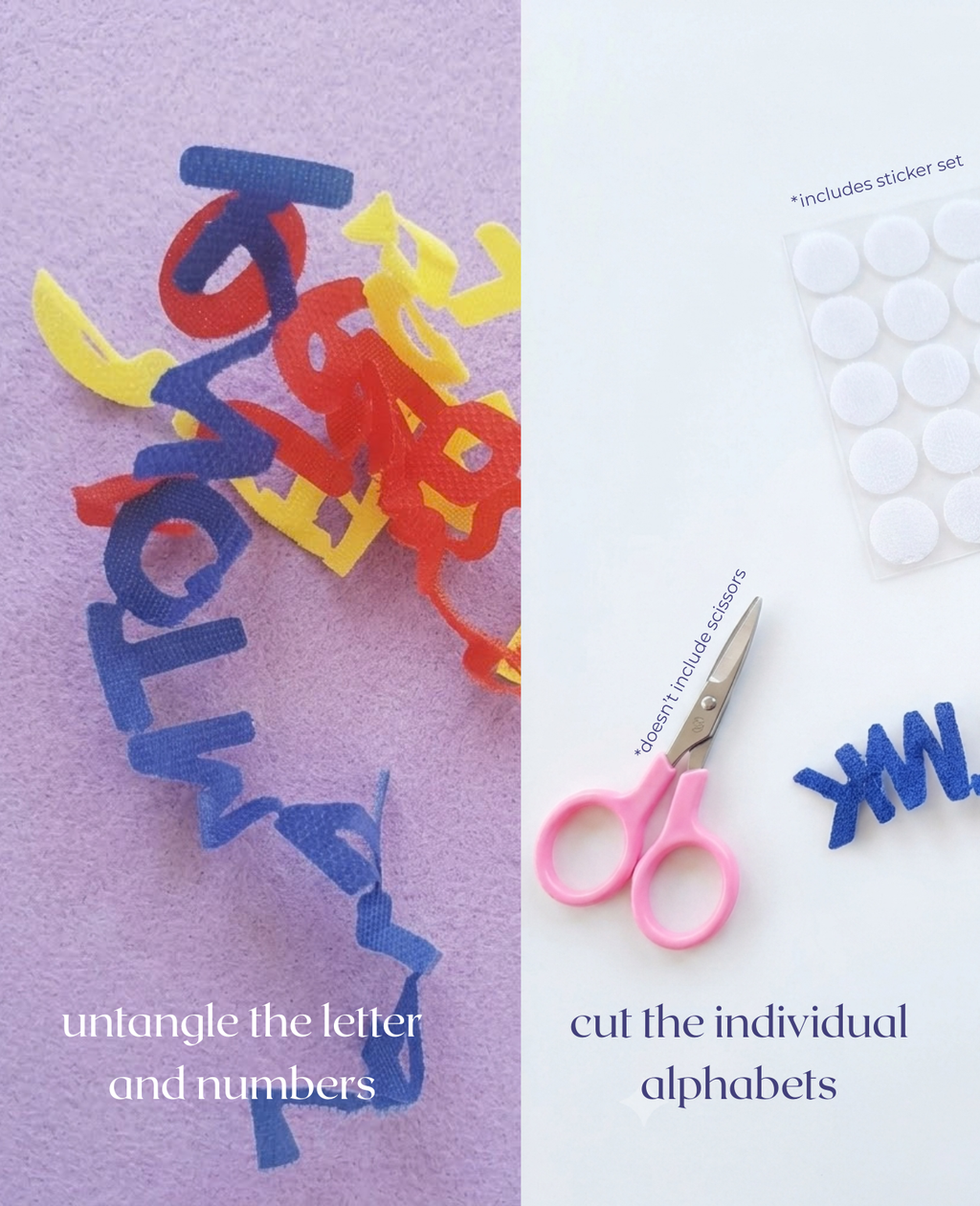 DIY Felt Velcro Alphabet & Number Set
